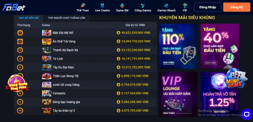 Thưởng nạp lại 8k bet